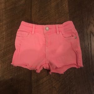 Cotton on kids neon pink denim shorts Sz 5T